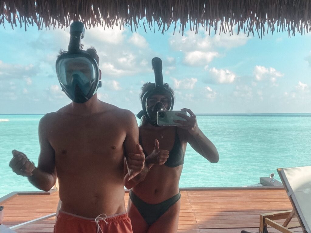 Olivia y Raúl De Freitas atrapados en el paraíso las Maldivas
