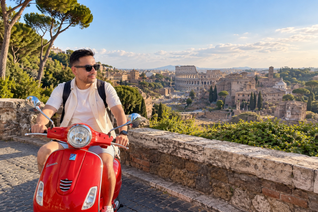 3. Roma: Vespa, carbón y la grandeza del Imperio 🍝